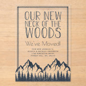 森の新しい首が新しい家を動かす アクリル招待状 (正面)