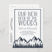 森の新しい首が新しい家を動かす 案内ポストカード (正面/裏面)