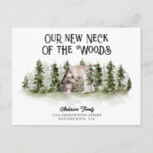 森の新しい首が新しい家を引っ越す 案内ポストカード (正面)