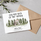 森の新しい首が新しい家を引っ越す 案内ポストカード