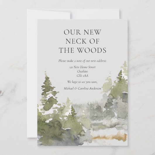森の新しい首のアドレスの変更 案内状 (正面)