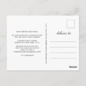 森の新しい首の冬の動く発表 ポストカード (裏面)