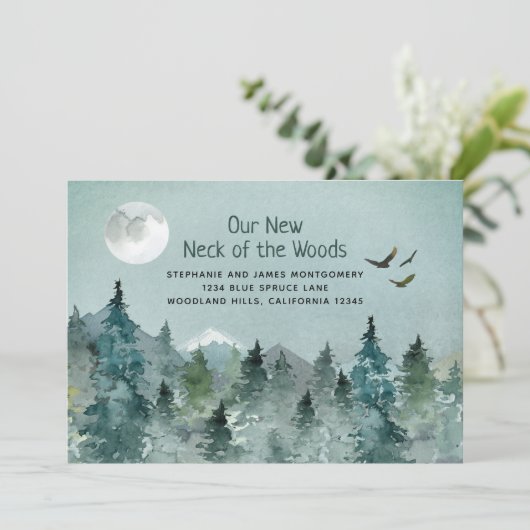 森の新しい首の動く告知カード 案内状 (スタンド正面)