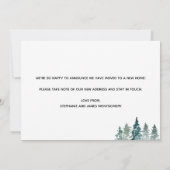 森の新しい首の動く告知カード 案内状 (裏面)