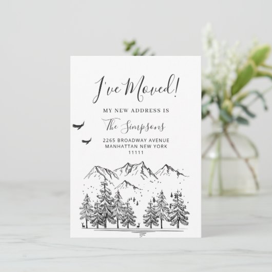 森の新しい首の動く告知カード 案内状 (スタンド正面)