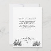 森の新しい首の動く告知カード 案内状 (裏面)