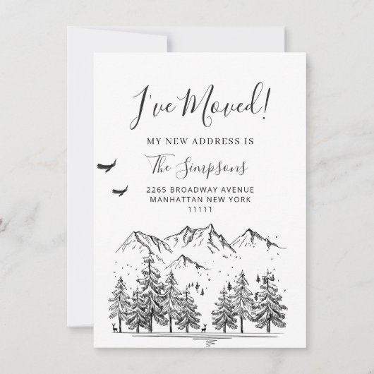 森の新しい首の動く告知カード 案内状 (正面)