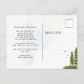 森の新しい首の動く水色 案内ポストカード (裏面)