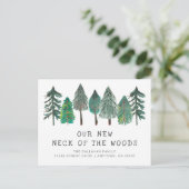 森の新しい首の動く発表 ポストカード (スタンド正面)