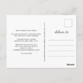 森の新しい首の動く発表 ポストカード (裏面)