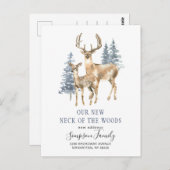 森の新しい首の動く発表 ポストカード (正面/裏面)