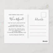 森の新しい首の動く発表 ポストカード (裏面)