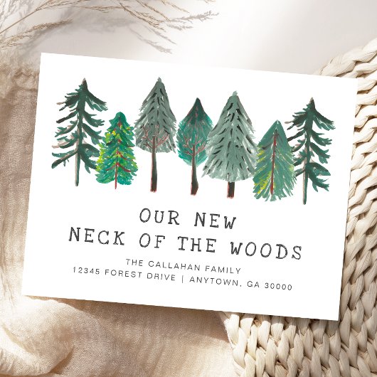 森の新しい首の動く発表 ポストカード