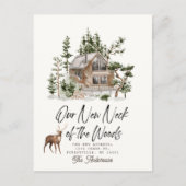 森の新しい首の動く発表 案内ポストカード (正面)