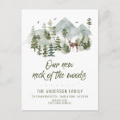 森の新しい首の動く発表 案内ポストカード (正面)