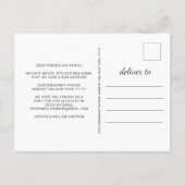 森の新しい首の動く発表 案内ポストカード (裏面)