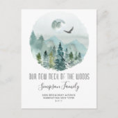 森の新しい首の動く発表 案内ポストカード (正面)