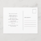 森の新しい首の動く発表 案内ポストカード (裏面)