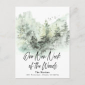 森の新しい首の動く発表 案内ポストカード (正面)