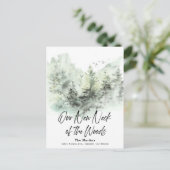 森の新しい首の動く発表 案内ポストカード (スタンド正面)