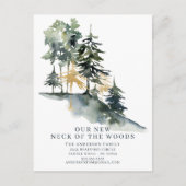 森の新しい首の動く発表 案内ポストカード (正面)
