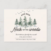 森の新しい首の動く発表 案内ポストカード (正面)