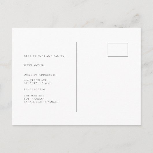 森の新しい首の動く発表 案内ポストカード (裏面)