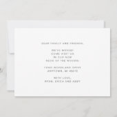 森の新しい首の動く素朴発表 案内状 (裏面)