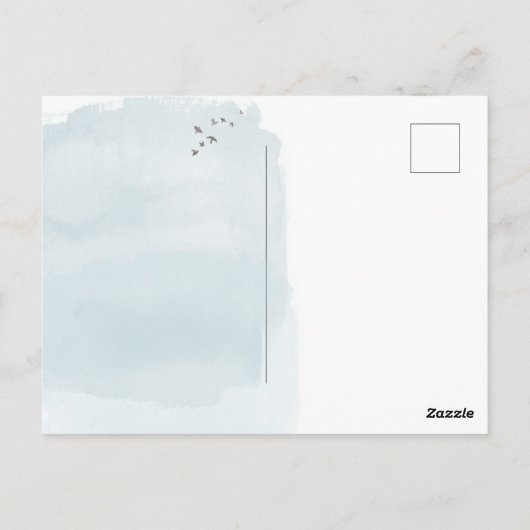 森の新しい首の山々が動く ポストカード (裏面)