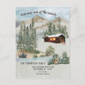 森の新しい首の山々が動く ポストカード (正面)