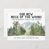 森の新しい首の山を移動 案内ポストカード (正面/裏面)