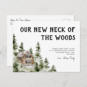 森の新しい首の新しいアドレス移動 案内ポストカード (正面/裏面)