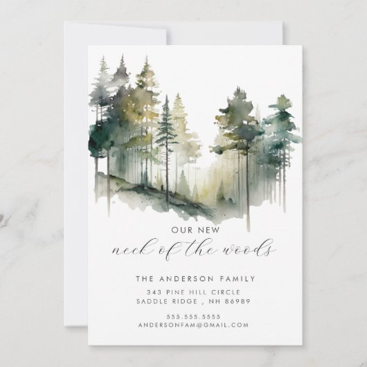 森の新しい首の新しいアドレス 案内状 (正面)