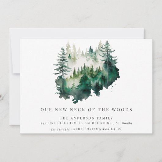 森の新しい首の新しいアドレス 案内状 (正面)
