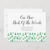 森の新しい首の新しいホームアドレス 案内ポストカード (正面/裏面)