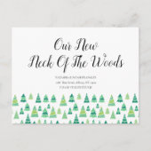 森の新しい首の新しいホームアドレス 案内ポストカード (正面)