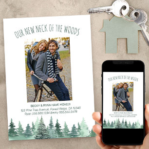 森の新しい首の松の森の写真移動 案内状