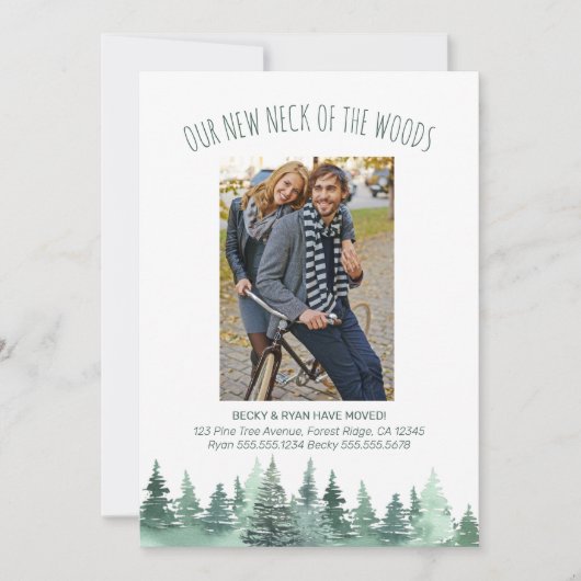 森の新しい首の松の森の写真移動 案内状 (正面)