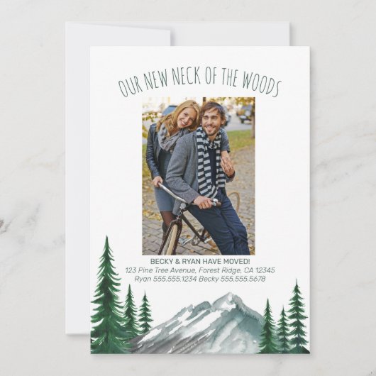 森の新しい首の森の写真の移動 案内状 (正面)