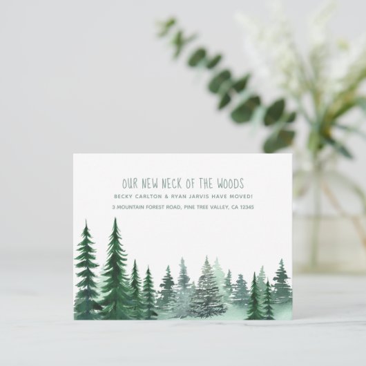 森の新しい首の森の松の動き シーズンポストカード (スタンド正面)