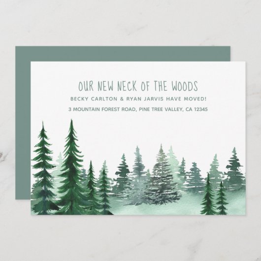 森の新しい首の森の松の動き 案内状 (正面/裏面)