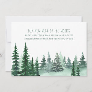 森の新しい首の森の松の動き 案内状