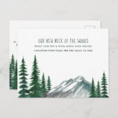 森の新しい首の森の松の移動 シーズンポストカード (正面/裏面)