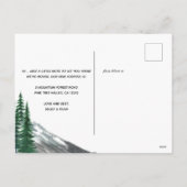 森の新しい首の森の松の移動 シーズンポストカード (裏面)