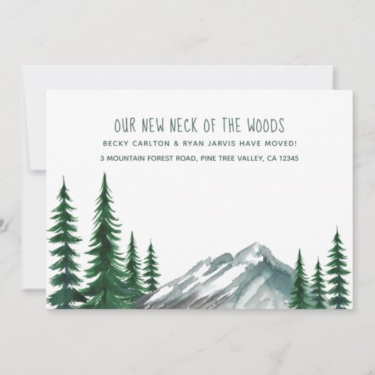 森の新しい首の森の松の移動 案内状 (正面)