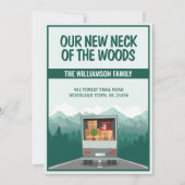 森の新しい首の緑の森が動く 案内状 (正面)