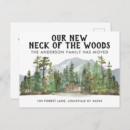 森の新しい首マウンテンハウスモーニング 案内ポストカード (正面/裏面)