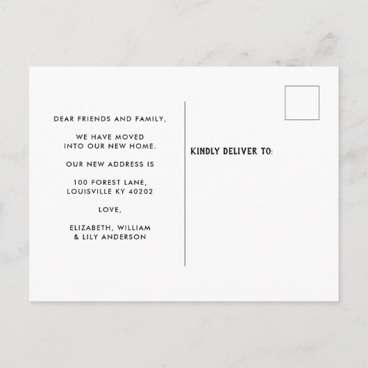 森の新しい首マウンテンハウスモーニング 案内ポストカード (裏面)