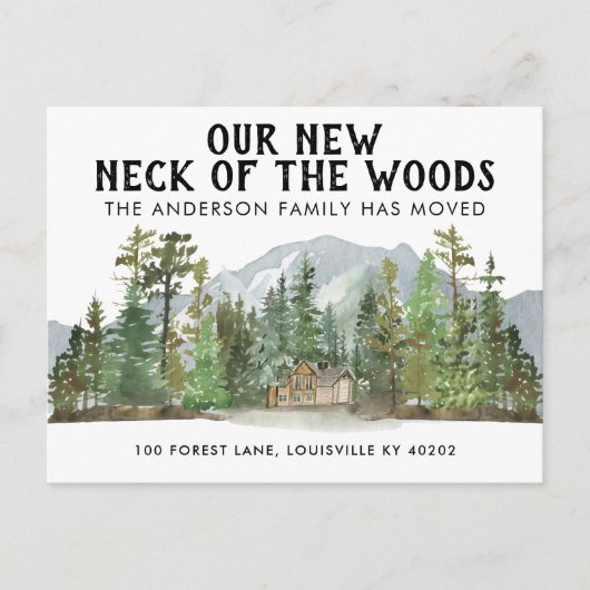 森の新しい首マウンテンハウスモーニング 案内ポストカード (正面)