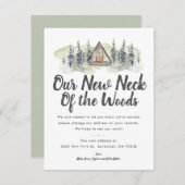 森の新しい首 | お知らせカードの移動 案内状 (正面/裏面)